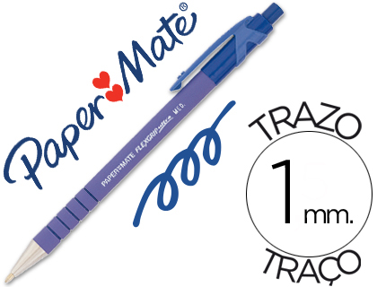 Bolígrafo Paper Mate Flexgrip tinta azul